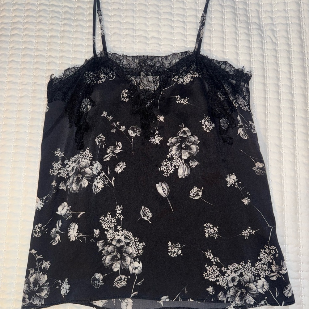 Cami NYC Black and White Floral Camisole